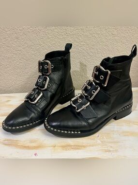 Topshop Alfie Buckle Boots Women's
